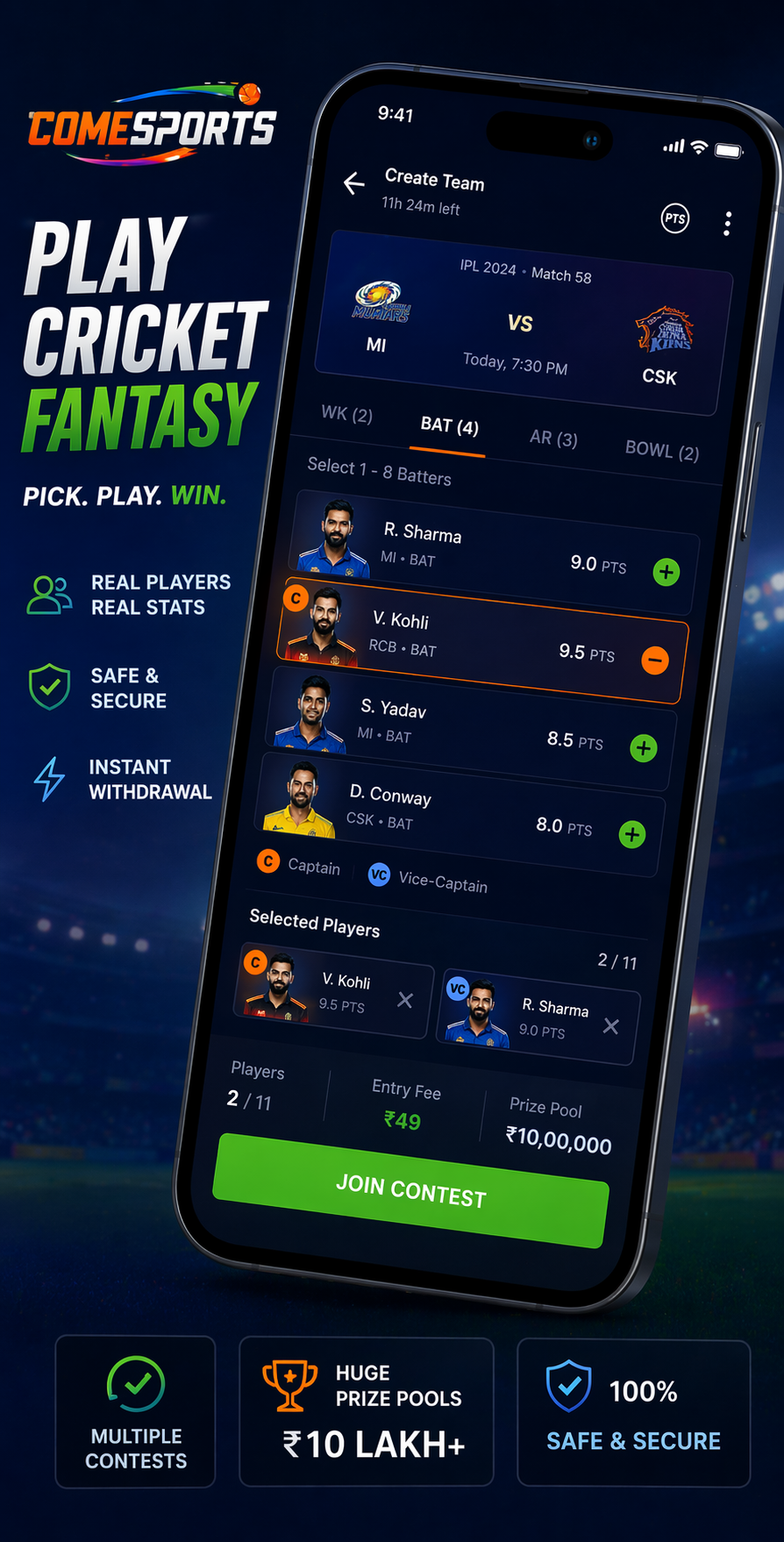 wickets11 cricket lineup planning